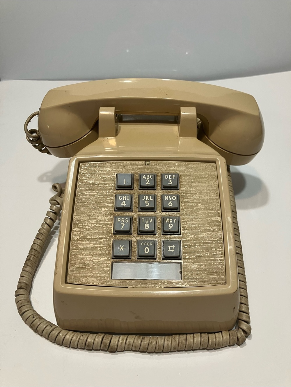 Vtg 80s Itt Push Button Phone Telephone Corded Desktop Landline Works Model 2500